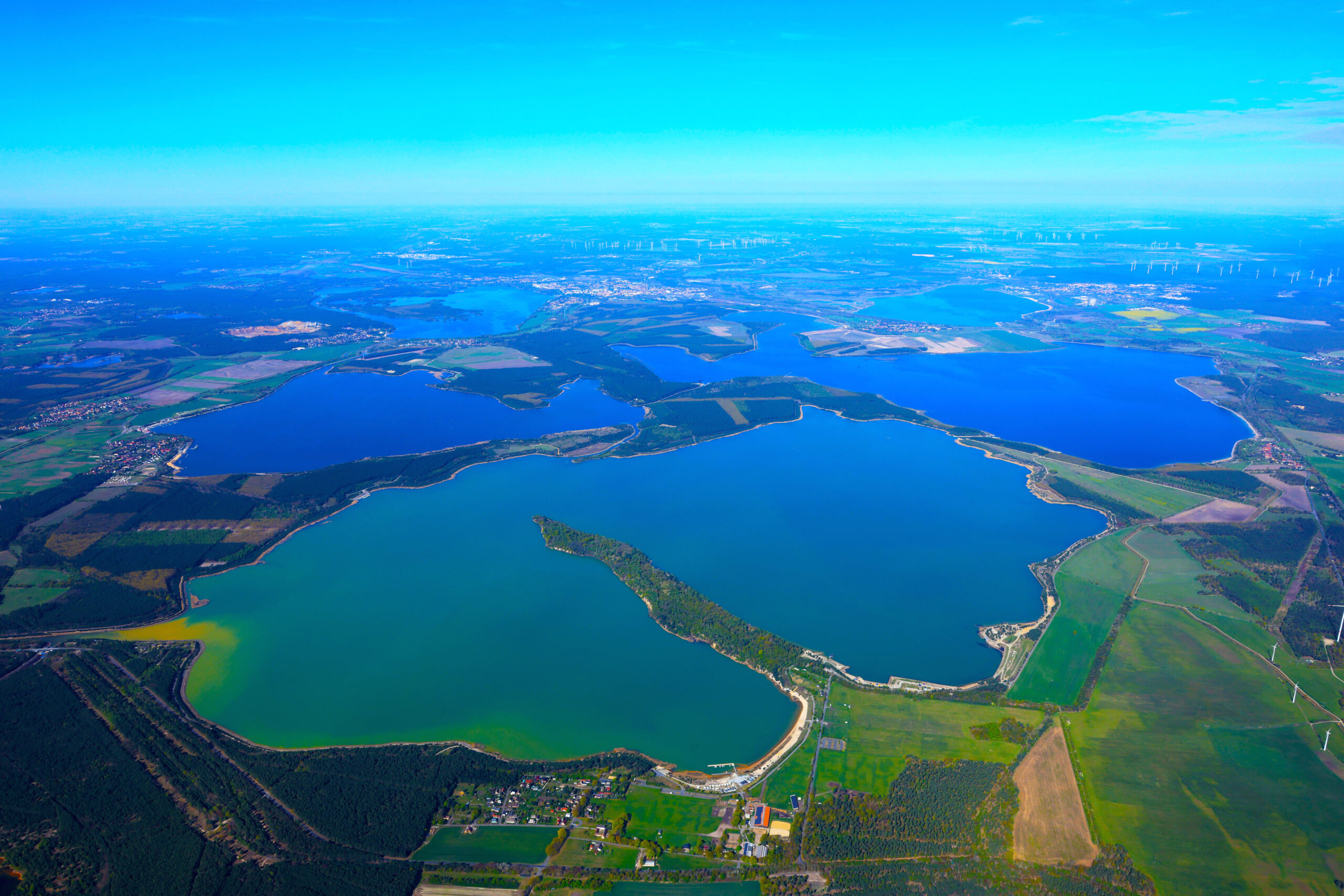 Luftbild Lausitzer Seenland Seeverbund Foto