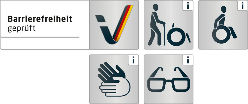 Kennzeichen „Barrierefreiheit geprüft: teilweise barrierefrei für Menschen mit Gehbehinderung, Rollstuhlfahrer, gehörlose Menschen und Menschen mit Sehbehinderung“ G1-R1-L1-S1_Logo-Pikto.jpg